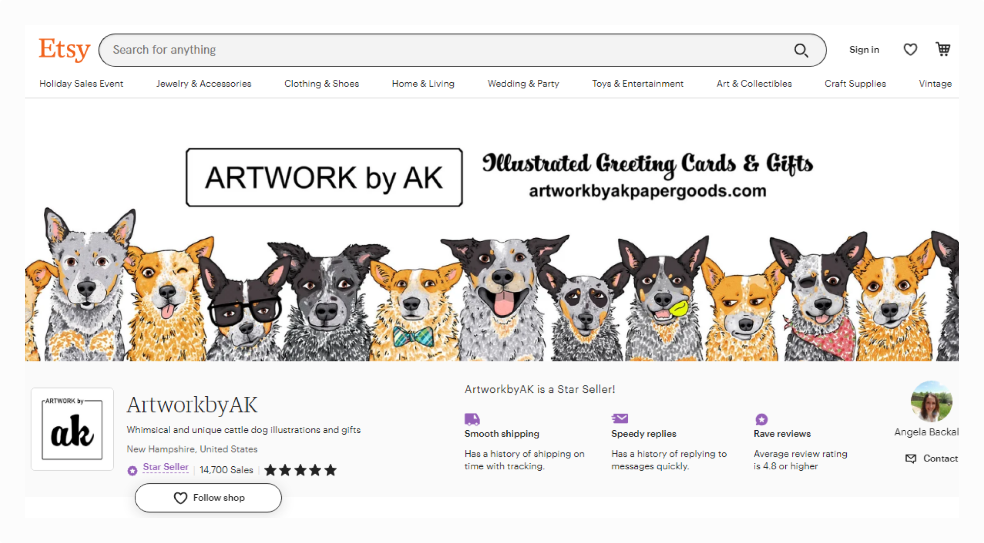 Etsy Seller Interview with Angela of ArtworkbyAK